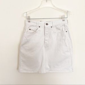 VTG Calvin Klein White Cotton High Waisted Skirt